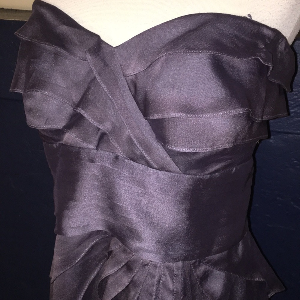 Gray Evening Dress Plus Size Bridesmaid